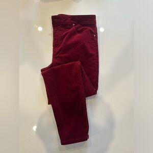 Dark red corduroy pants